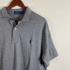 Polo Ralph Lauren Mens Collared Shirt Gray Short Sleeve Polo Classic Fit XL Prep